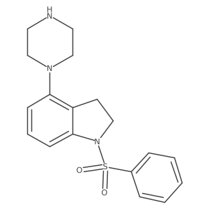 1-(Benzenesulfonyl)-4-piperazin-1-yl-2,3-dihydroindole Structure
