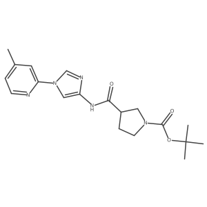 (S)-tert-butyl 3-(1-(4-methylpyridin-2-yl)-1h-imidazol-4-ylcarbamoyl)pyrrolidine-1-carboxylate结构式