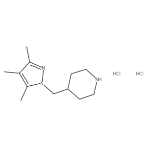 4-[(trimethyl-1H-pyrazol-1-yl)methyl]piperidine dihydrochloride结构式