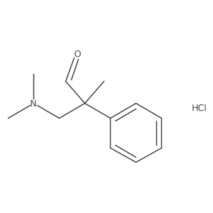 3-(Dimethylamino)-2-methyl-2-phenylpropanal hydrochloride Structure
