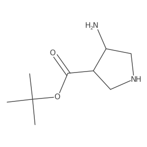 tert-butyl (3S,4R)-4-aminopyrrolidine-3-carboxylate结构式