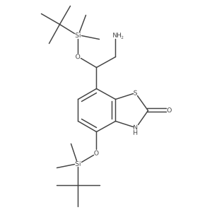 (R)-7-(2-Amino-1-((tert-butyldimethylsilyl)oxy)ethyl)-4-((tert-butyldimethylsilyl)oxy)benzo[d]thiazol-2(3H)-one结构式