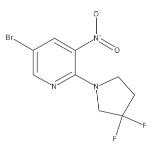 5-Bromo-2-(3,3-difluoropyrrolidin-1-yl)-3-nitropyridine Structure