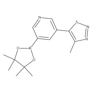 3-(4-Methyl-1,2,3-thiadiazol-5-yl)-5-(4,4,5,5-tetramethyl-1,3,2-dioxaborolan-2-yl)pyridine Structure