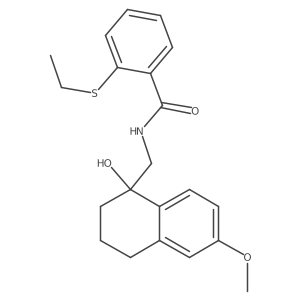 2-(ethylthio)-N-((1-hydroxy-6-methoxy-1,2,3,4-tetrahydronaphthalen-1-yl)methyl)benzamide Structure