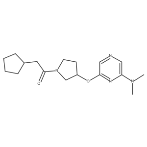 2-Cyclopentyl-1-(3-((6-(dimethylamino)pyrazin-2-yl)oxy)pyrrolidin-1-yl)ethanone Structure
