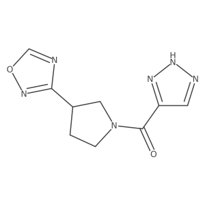 (3-(1,2,4-oxadiazol-3-yl)pyrrolidin-1-yl)(1H-1,2,3-triazol-5-yl)methanone Structure