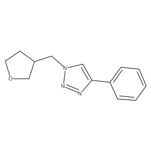4-phenyl-1-((tetrahydrofuran-3-yl)methyl)-1H-1,2,3-triazole结构式