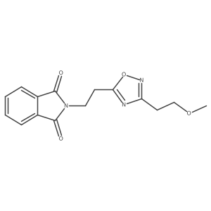 2-(2-(3-(2-Methoxyethyl)-1,2,4-oxadiazol-5-yl)ethyl)isoindoline-1,3-dione结构式