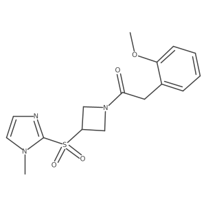 2-(2-methoxyphenyl)-1-(3-((1-methyl-1H-imidazol-2-yl)sulfonyl)azetidin-1-yl)ethanone Structure