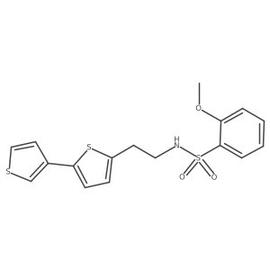 N-(2-([2,3'-bithiophen]-5-yl)ethyl)-2-methoxybenzenesulfonamide结构式