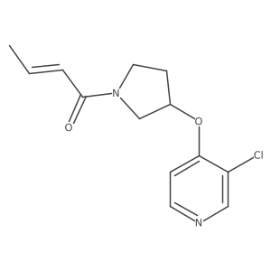 (E)-1-(3-((3-chloropyridin-4-yl)oxy)pyrrolidin-1-yl)but-2-en-1-one Structure