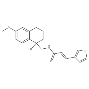 (E)-3-(furan-3-yl)-N-((1-hydroxy-6-methoxy-1,2,3,4-tetrahydronaphthalen-1-yl)methyl)acrylamide结构式