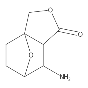 6-Amino-3,10-dioxatricyclo[5.2.1.0,1,5]decan-4-one结构式