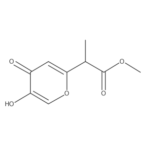 4H-Pyran-2-acetic acid, 5-hydroxy-I+/--methyl-4-oxo-, methyl ester Structure