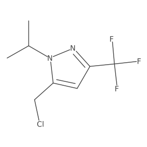 5-(chloromethyl)-1-isopropyl-3-(trifluoromethyl)-1H-pyrazole结构式