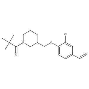 3-Chloro-4-{[1-(2,2-dimethylpropanoyl)piperidin-3-yl]methoxy}benzaldehyde结构式