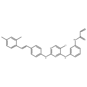 N-[3-[[5-Chloro-2-[[4-[(1E)-2-(2,4-dimethylphenyl)ethenyl]phenyl]amino]-4-pyrimidinyl]amino]phenyl]-2-propenamide Structure