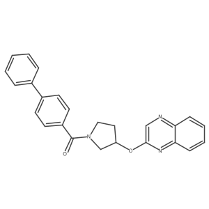 2-[(1-{[1,1'-Biphenyl]-4-carbonyl}pyrrolidin-3-yl)oxy]quinoxaline结构式