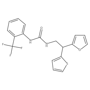 3-[2-(Furan-2-yl)-2-(thiophen-2-yl)ethyl]-1-[2-(trifluoromethyl)phenyl]urea Structure