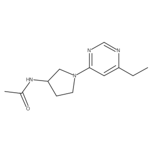 N-[1-(6-ethylpyrimidin-4-yl)pyrrolidin-3-yl]acetamide结构式