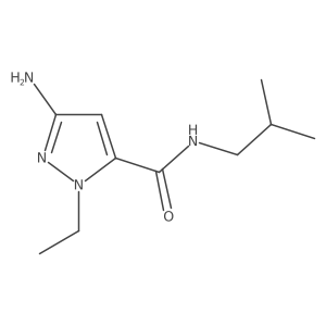 3-amino-1-ethyl-N-(2-methylpropyl)-1H-pyrazole-5-carboxamide结构式