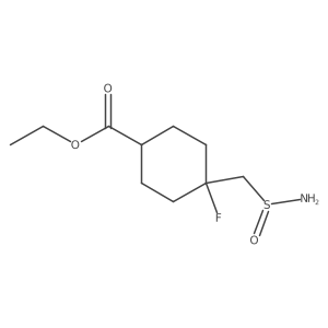 Ethyl (1r,4r)-4-[(aminosulfinyl)methyl]-4-fluorocyclohexane-1-carboxylate Structure