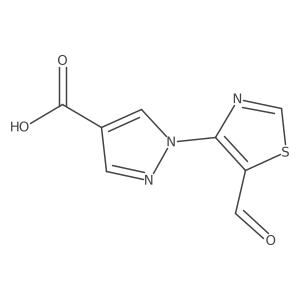 1-(5-formyl-1,3-thiazol-4-yl)-1H-pyrazole-4-carboxylic acid结构式