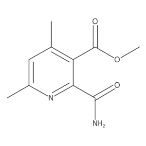 Methyl 2-carbamoyl-4,6-dimethylpyridine-3-carboxylate结构式