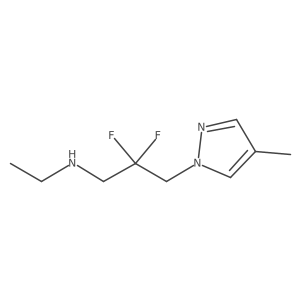 [2,2-difluoro-3-(4-methyl-1H-pyrazol-1-yl)propyl](ethyl)amine Structure