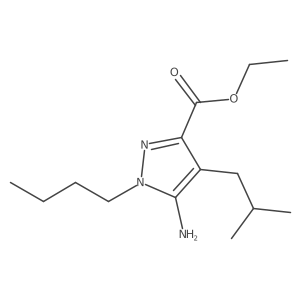 ethyl 5-amino-1-butyl-4-(2-methylpropyl)-1H-pyrazole-3-carboxylate结构式