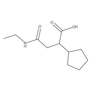 2-Cyclopentyl-3-(ethylcarbamoyl)propanoic acid Structure