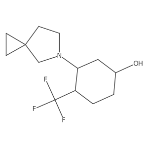 3-{5-Azaspiro[2.4]heptan-5-yl}-4-(trifluoromethyl)cyclohexan-1-ol结构式