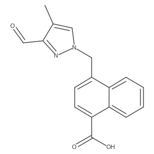 4-[(3-formyl-4-methyl-1H-pyrazol-1-yl)methyl]naphthalene-1-carboxylic acid Structure