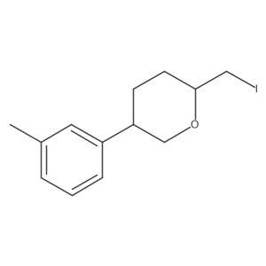 2-(Iodomethyl)-5-(3-methylphenyl)oxane Structure
