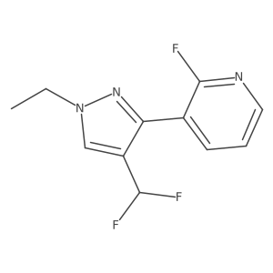 3-[4-(difluoromethyl)-1-ethyl-1H-pyrazol-3-yl]-2-fluoropyridine Structure