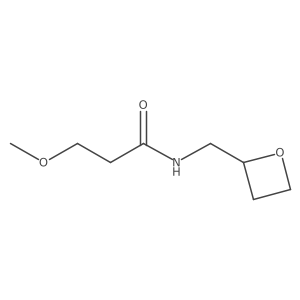 3-methoxy-N-[(oxetan-2-yl)methyl]propanamide Structure
