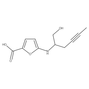5-[(1-Hydroxyhex-4-yn-2-yl)amino]furan-2-carboxylic acid Structure