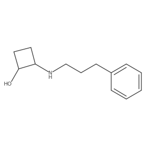 trans-2-[(3-Phenylpropyl)amino]cyclobutan-1-ol Structure