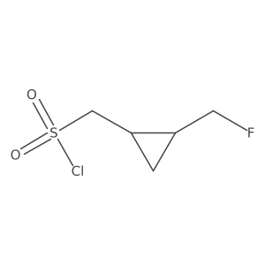 rac-[(1R,2R)-2-(fluoromethyl)cyclopropyl]methanesulfonyl chloride, trans结构式