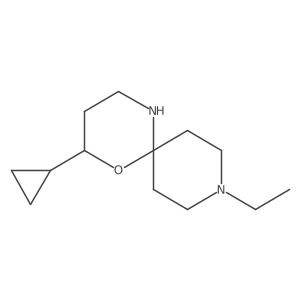 2-Cyclopropyl-9-ethyl-1-oxa-5,9-diazaspiro[5.5]undecane结构式