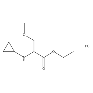 Ethyl 2-(cyclopropylamino)-3-methoxypropanoate hydrochloride结构式