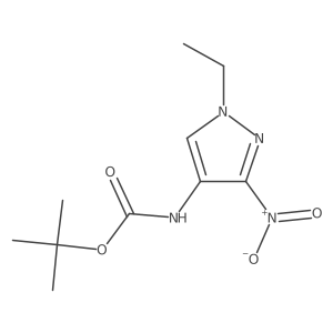 tert-butyl (1-ethyl-3-nitro-1H-pyrazol-4-yl)carbamate结构式