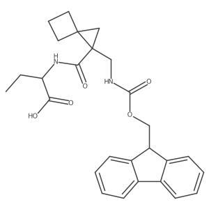 (2S)-2-({1-[({[(9H-fluoren-9-yl)methoxy]carbonyl}amino)methyl]spiro[2.3]hexan-1-yl}formamido)butanoic acid Structure