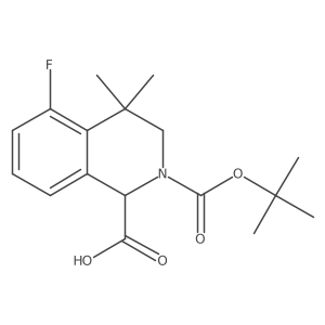 2-[(Tert-butoxy)carbonyl]-5-fluoro-4,4-dimethyl-1,2,3,4-tetrahydroisoquinoline-1-carboxylic acid Structure