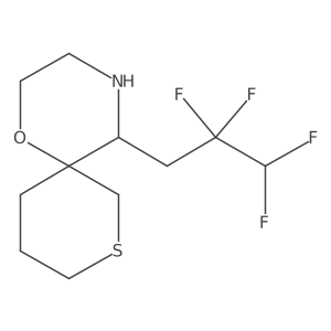 5-(2,2,3,3-Tetrafluoropropyl)-1-oxa-8-thia-4-azaspiro[5.5]undecane结构式