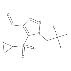 5-(cyclopropanesulfonyl)-1-(2,2,2-trifluoroethyl)-1H-pyrazole-4-carbaldehyde结构式
