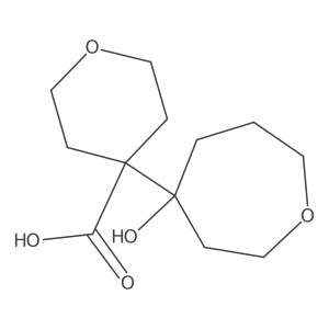 4-(4-Hydroxyoxepan-4-yl)oxane-4-carboxylic acid Structure