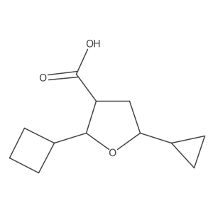 2-Cyclobutyl-5-cyclopropyloxolane-3-carboxylic acid结构式