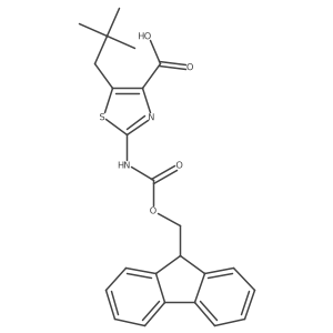 5-(2,2-dimethylpropyl)-2-({[(9H-fluoren-9-yl)methoxy]carbonyl}amino)-1,3-thiazole-4-carboxylic acid结构式